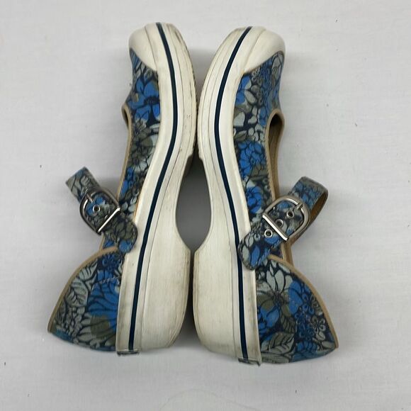 Dansko Vegan Blue Floral Canvas Mary Janes 38 - Picture 4 of 10